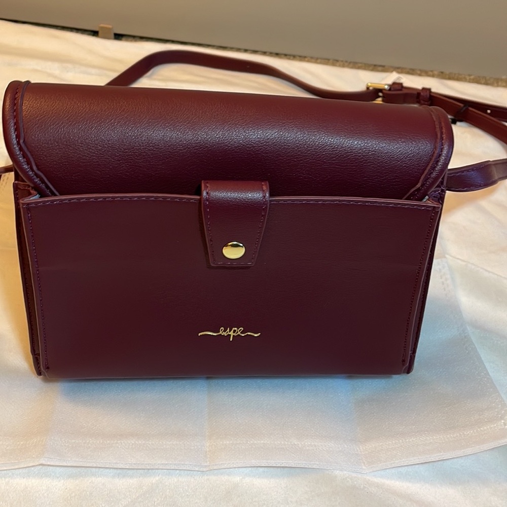 Espe Kim Crossbody Bag. Color: wine Vegan. NWT/smoke free home.